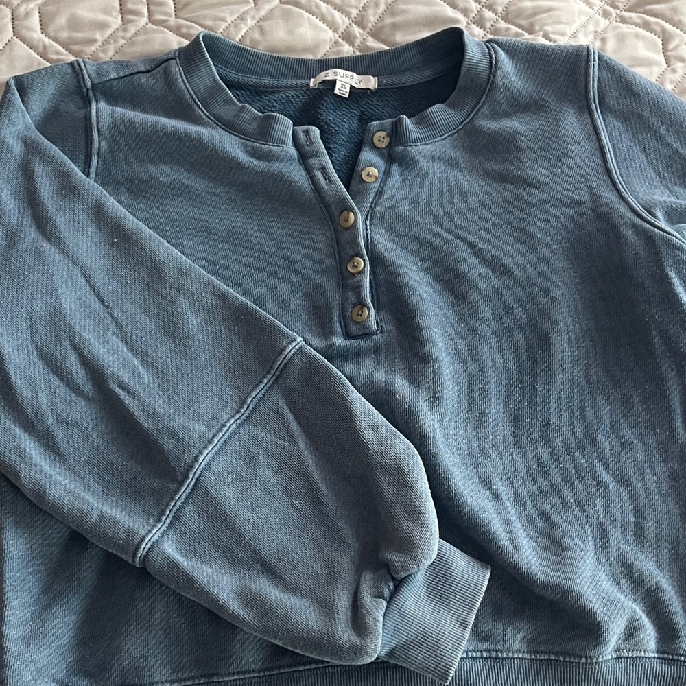 Zsupply women’s Henley Sweatshirt XS
